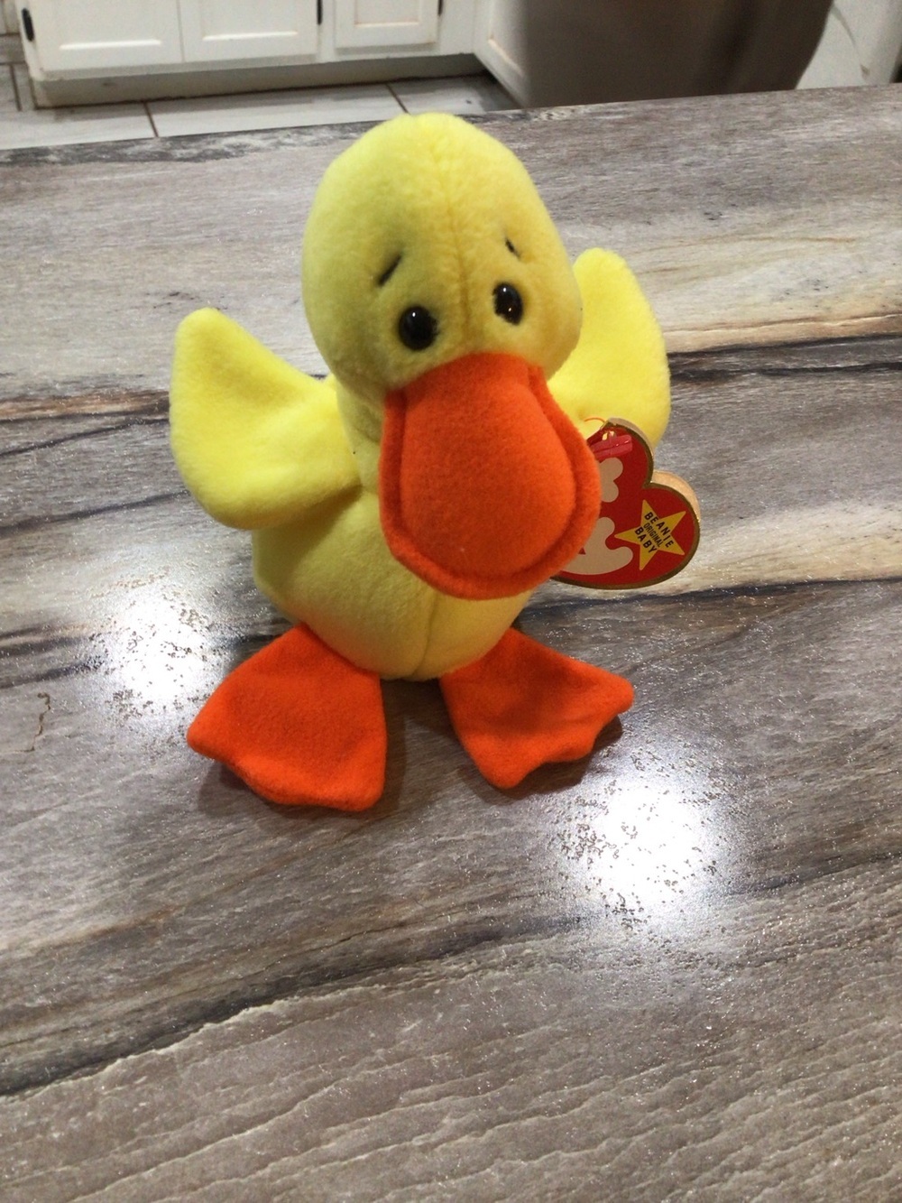 Ty Beanie Baby Quackers Duck Plush Retired 1994 #4024 Tag Attached Vintage 6”